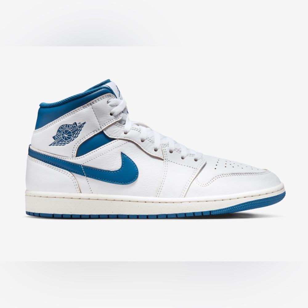 Jordan Retro 1’s Men's Blue and White AJ 1’s Mid New In Box Size 12